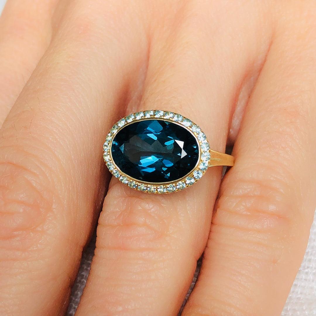 14k Enamel Cocktail Ring in Smokey Topaz – Charlotte Allison Fine Jewelry